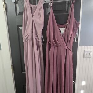Elegant Mauve and Blush Bridesmaides Dresses